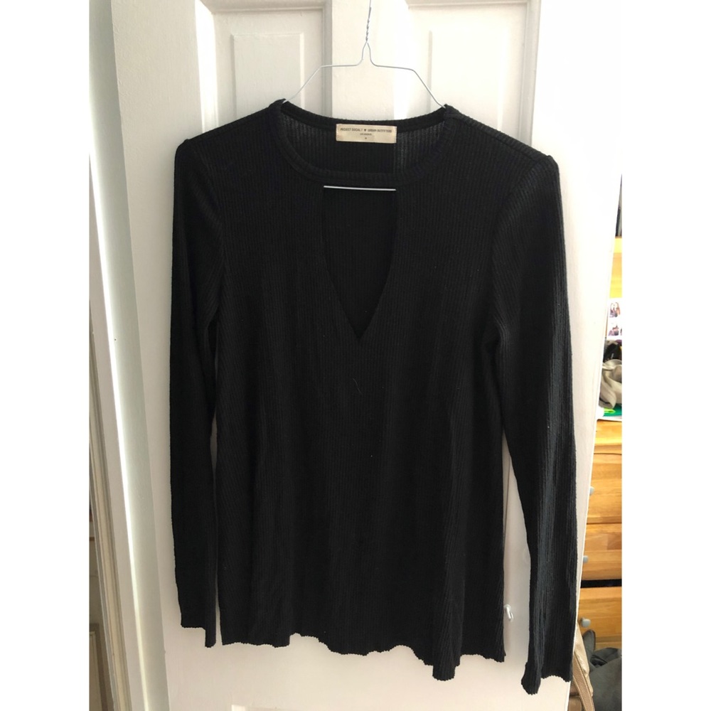 Black, cut out sweater